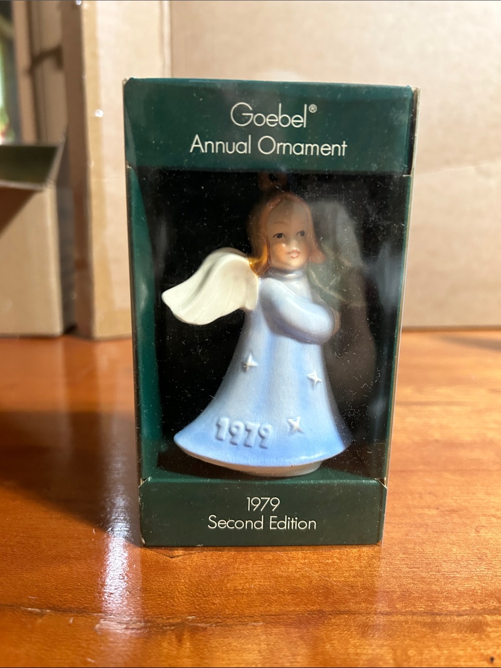 Goebel Blue & White Angel 1979 Annual Ornament